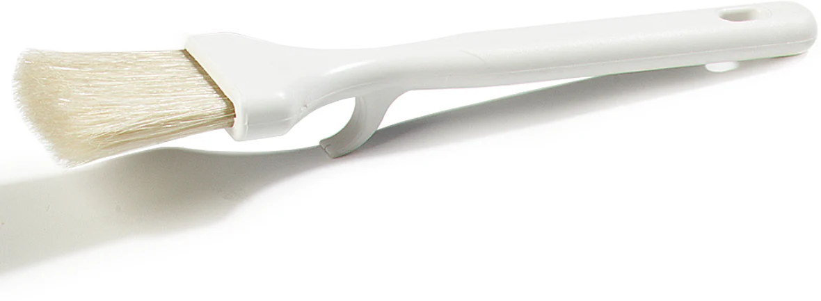 Carlisle 4037800 Sparta Meteor Flat Pastry / Basting Brush with 2"W Boar Bristles & Plastic Handle with Hook - White - Image 8