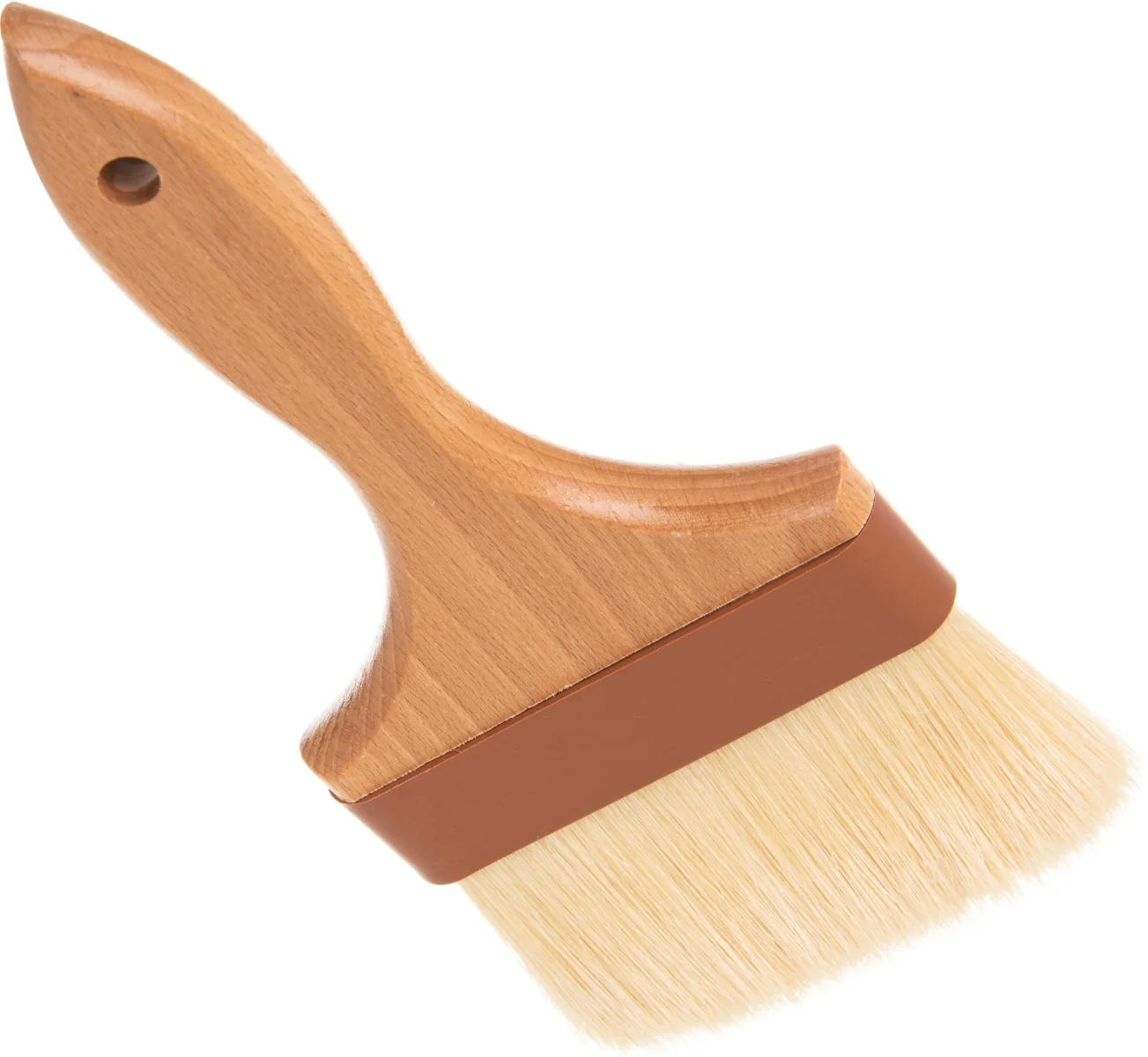 Carlisle 4037600 Sparta Chef Series Flat Pastry / Basting Brush with 4"W Boar Bristles & 6-1/4" Wood Handle