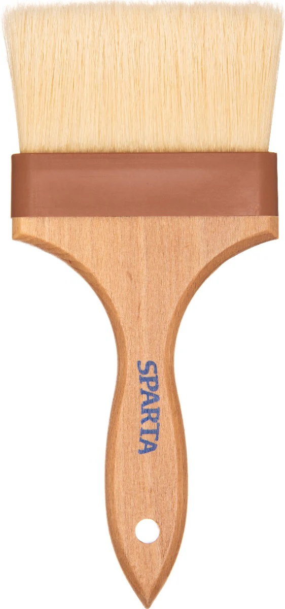Carlisle 4037600 Sparta Chef Series Flat Pastry / Basting Brush with 4"W Boar Bristles & 6-1/4" Wood Handle - Image 5