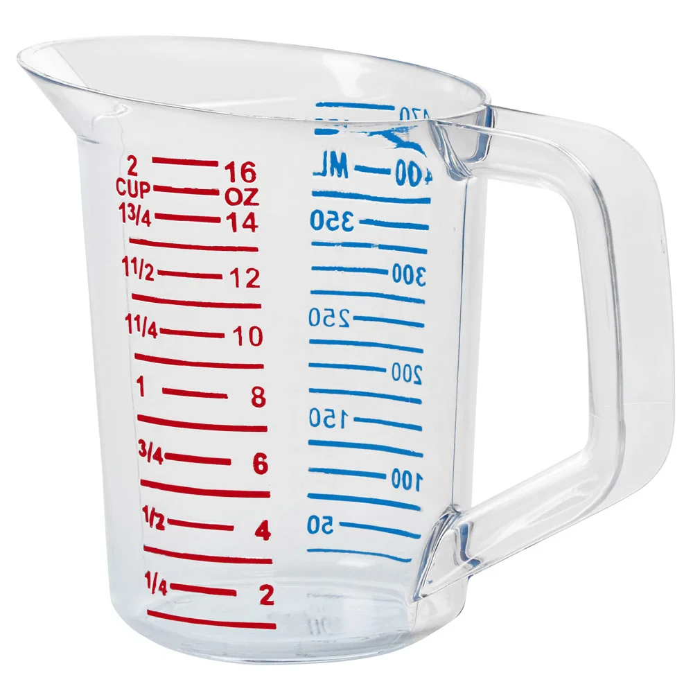Rubbermaid FG321500CLR Bouncer Polycarbonate Plastic Measuring Cup - 1 Pint - Clear - Image 2