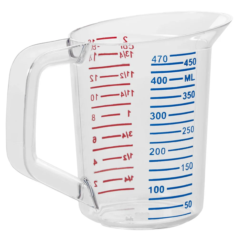 Rubbermaid FG321500CLR Bouncer Polycarbonate Plastic Measuring Cup - 1 Pint - Clear - Image 3
