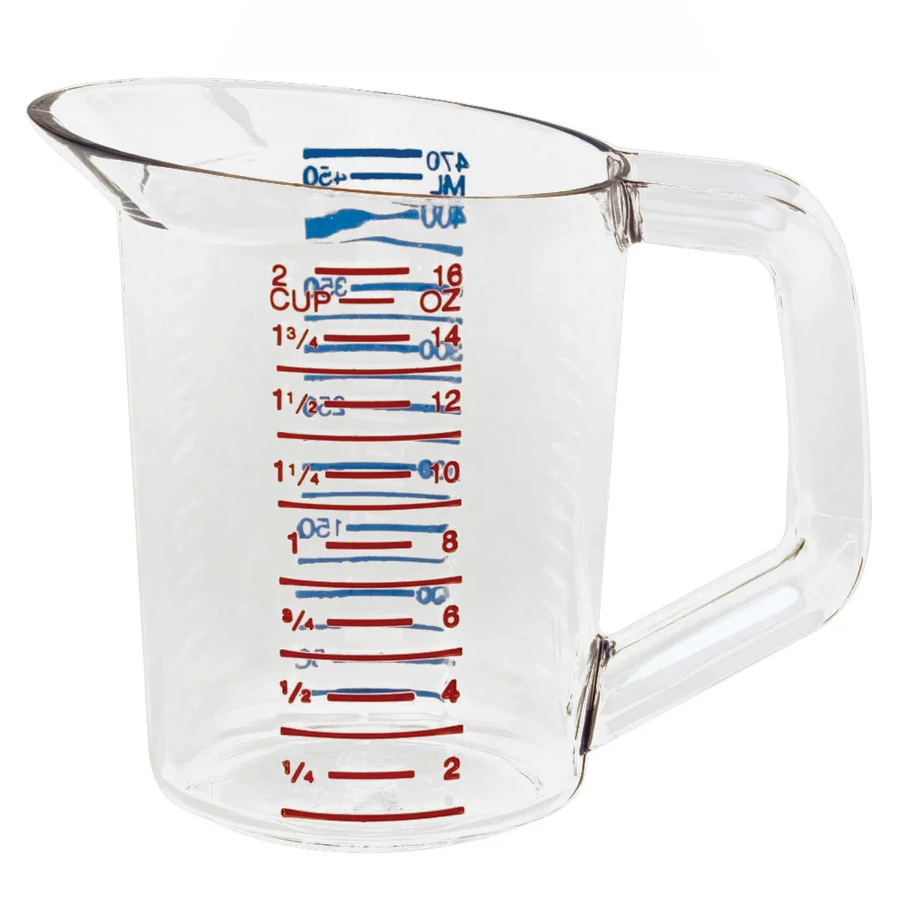 Rubbermaid FG321500CLR Bouncer Polycarbonate Plastic Measuring Cup - 1 Pint - Clear - Image 5