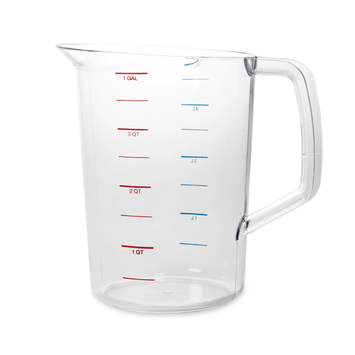 Rubbermaid FG321800CLR Bouncer Polycarbonate Plastic Measuring Cup - 4 Qt. - Clear