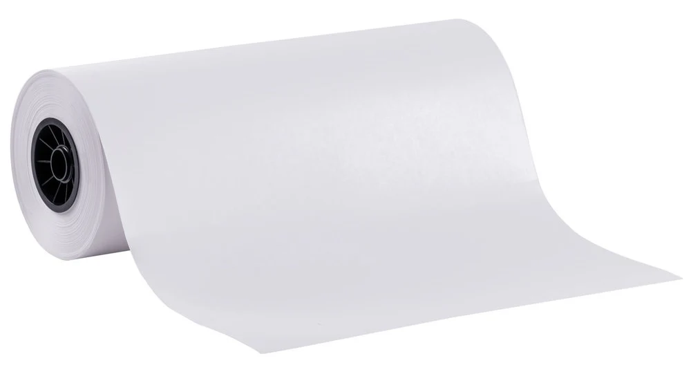 BP1820 White Butcher Paper (not waxed) 18"W x 1000' Roll - 1/Roll