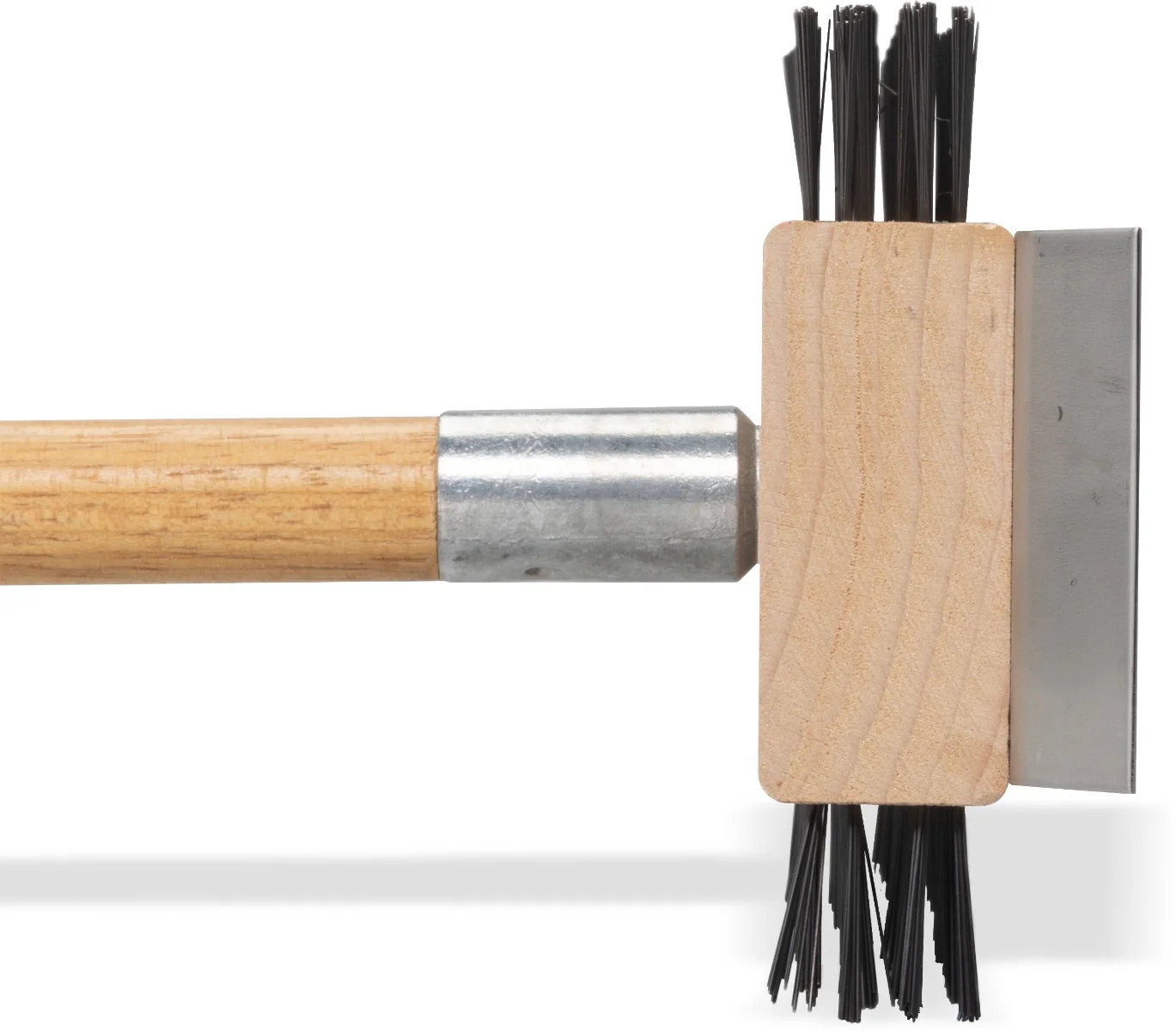 Carlisle 4002600 Sparta Broiler Master Grill Brush & Scraper with Carbon Steel Bristles and Wood Handle 30-1/2" OAL - Image 5