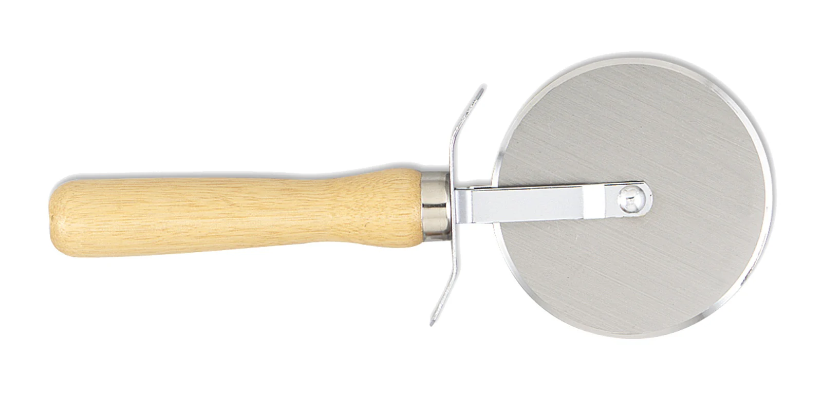 Browne 574262 Pizza Cutter with 4" dia. Stainless Steel Wheel and Lacquered Hardwood Handle 9"OAL