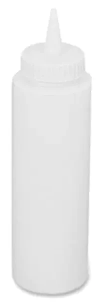 Browne 57800800 Dressing Squeeze Bottle with No-Drip Tip 8 oz. - Clear - 6/Set - Image 3