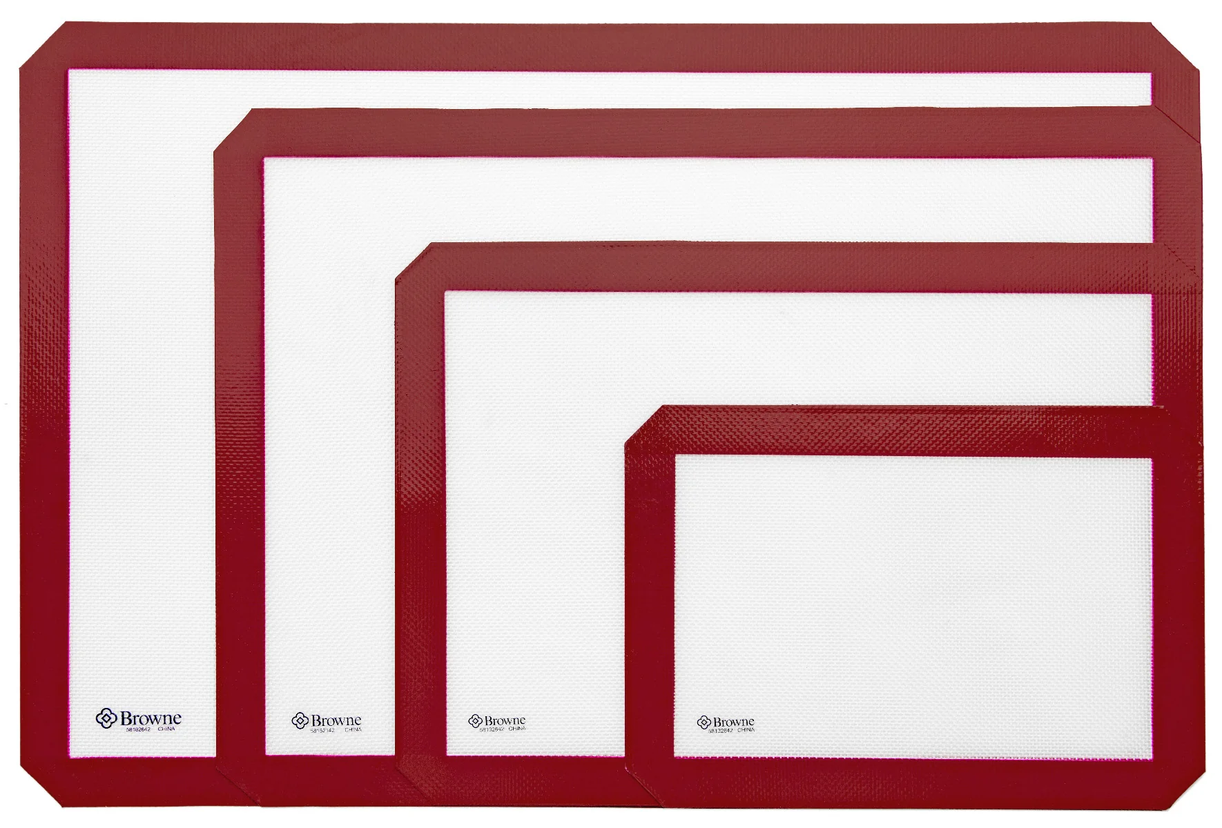 Browne 58182642 Full Size Rectangular Double-Sided Silicone Non-Stick Baking Mat 24-1/4" x 16-1/4" - Image 3