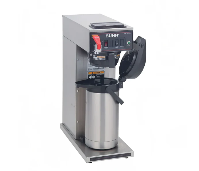 Bunn 23001.0006 CWTF15-APS Automatic & Pourover Airpot Coffee Brewer with Hot Water Faucet and Black Plastic Funnel - 3-4/5 gal/hr - 120v