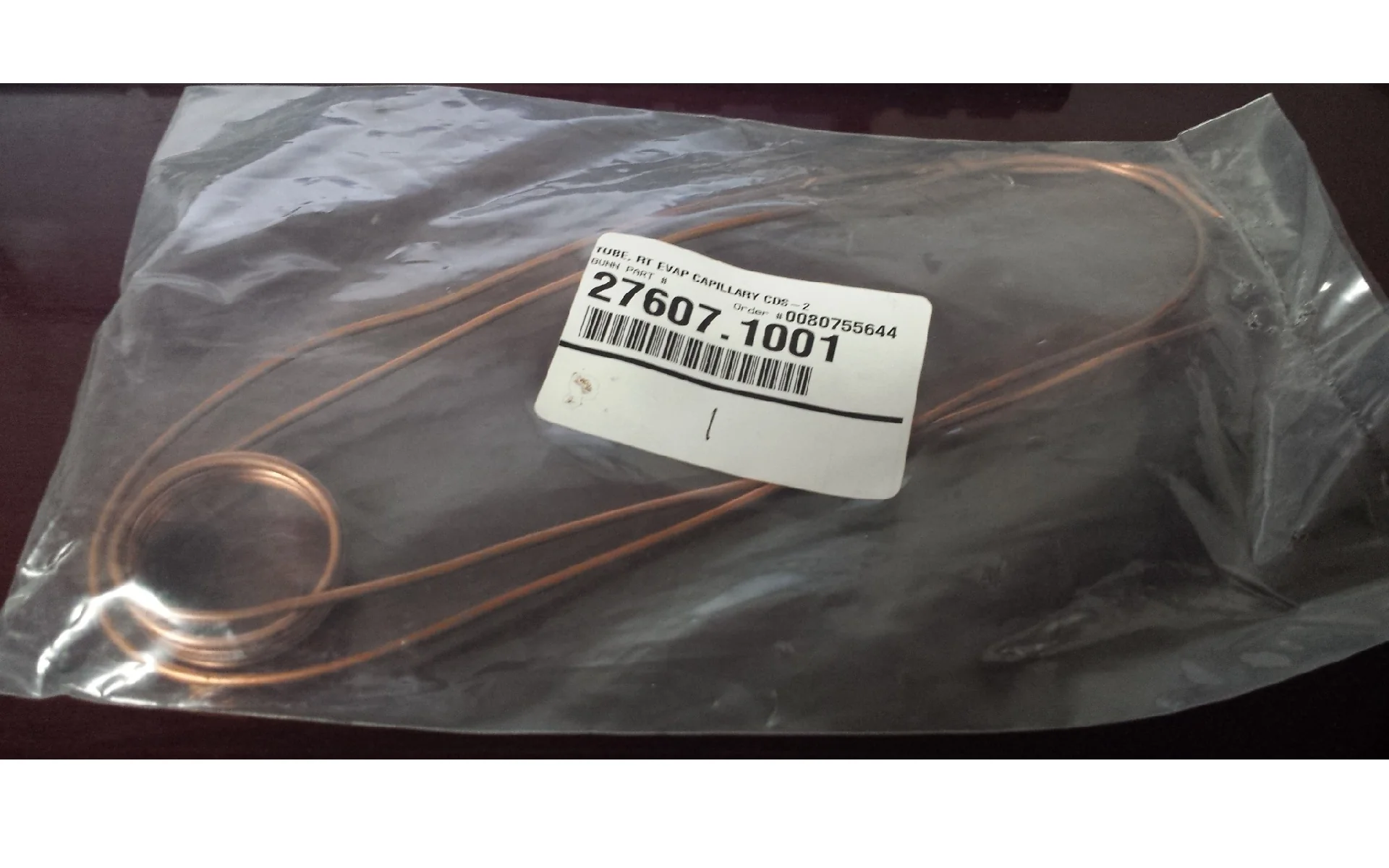 Bunn 27607.1001 Right Evaporator Capillary Tube for CDS-2 & ULTRA-2 - Image 2