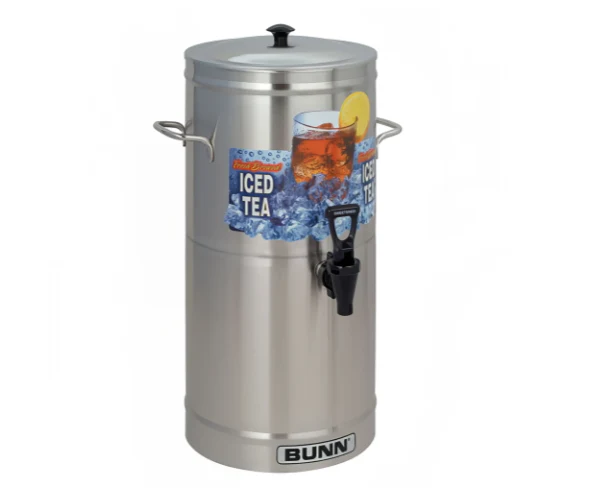 Bunn 33000.0000 TDS-3 Round Cylinder Iced Tea & Coffee Dispenser with Side Handles 3 gal.
