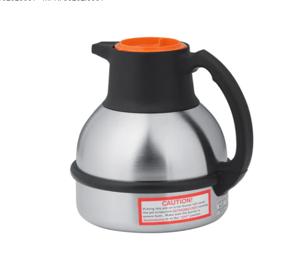 Bunn 36252.0001 Stainless Steel Thermal Carafe with Orange Brew-Thru Lid 1.9 liter
