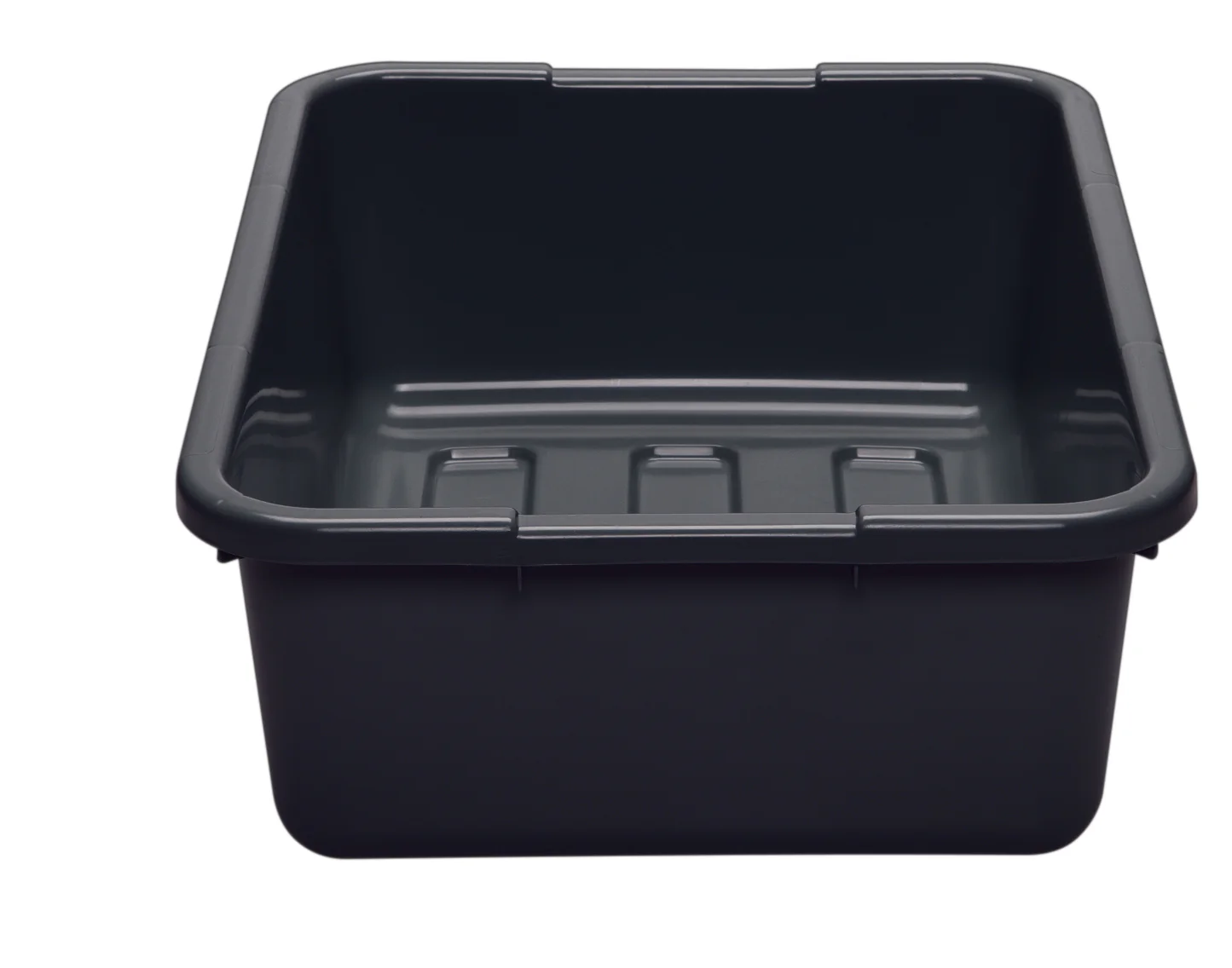 Cambro 21157CBP110 Cambox Plastic Bus Box with Ribbed Bottom 21" x 15" x 7" - Black