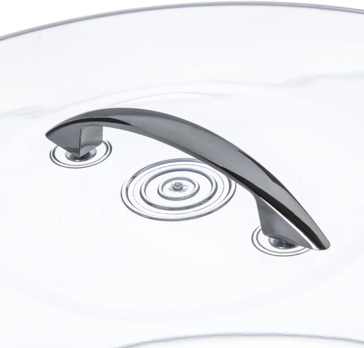 Carlisle 2512 Round SAN Plastic Cake Cover with Chrome Handle 11-5/8" dia. x 6-1/2"H - Clear - Image 3