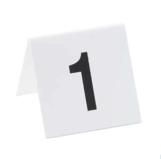 Cal-Mil 227-2 Table Number Tent Set 3"w x 3"H - Numbers 51 to 75