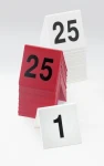 Cal-Mil 227-2 Table Number Tent Set 3"w x 3"H - Numbers 51 to 75 - Image 2