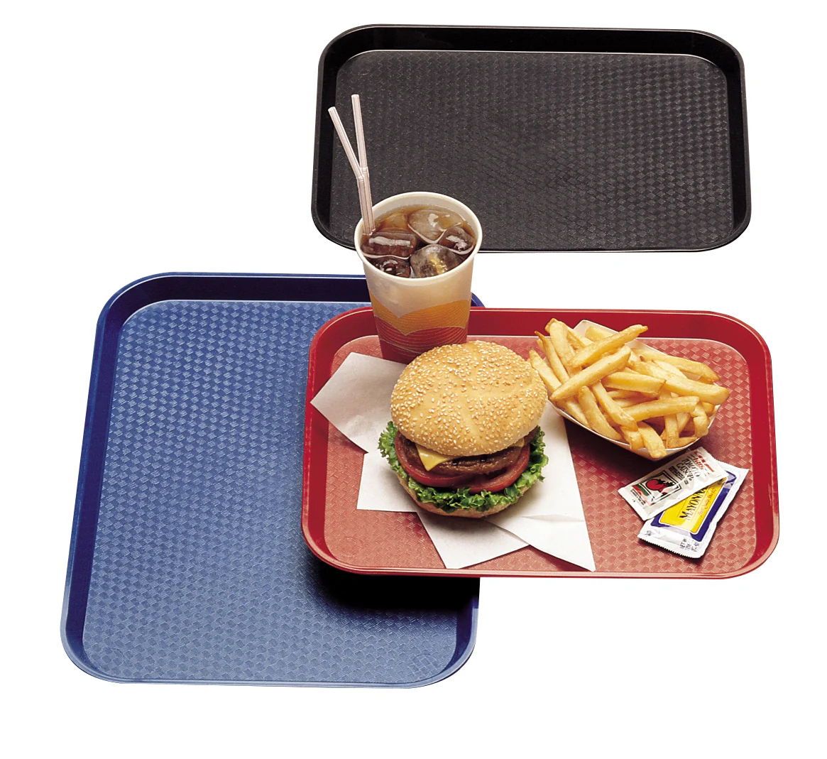 Cambro 1014FF163 Fast Food Tray 10-7/16" x 13-9/16" - Red - Image 3