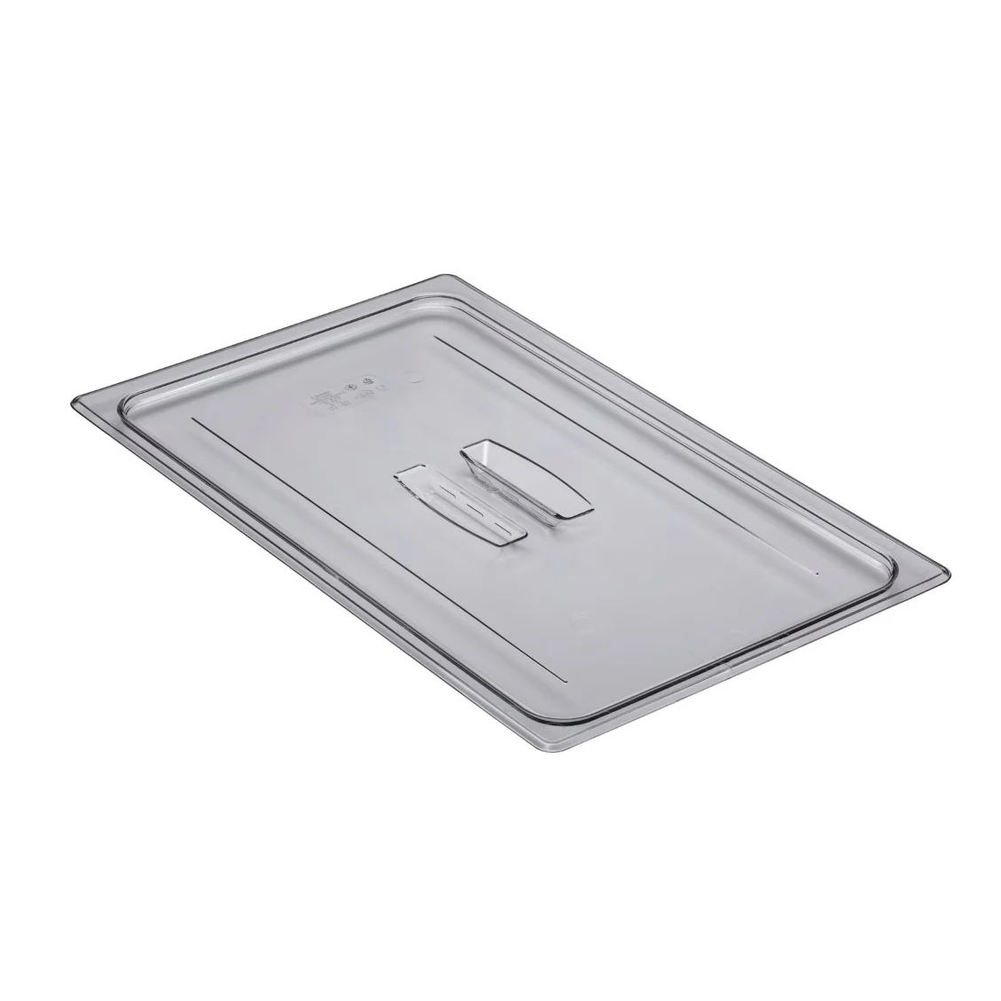 Cambro 10CWCH135 Camwear Polycarbonate Food Pan Cover with Handle - (1/1) Full Size - Clear