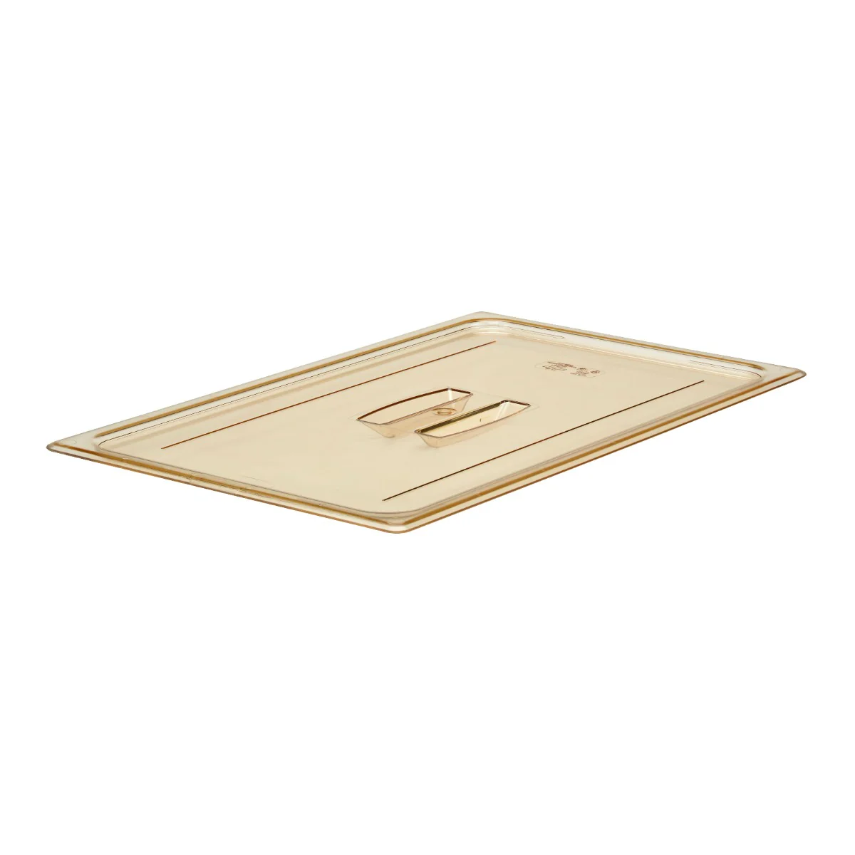 Cambro 10HPCH150 H-Pan Plastic Hot Food Pan Cover - (1/1) Full Size - Amber
