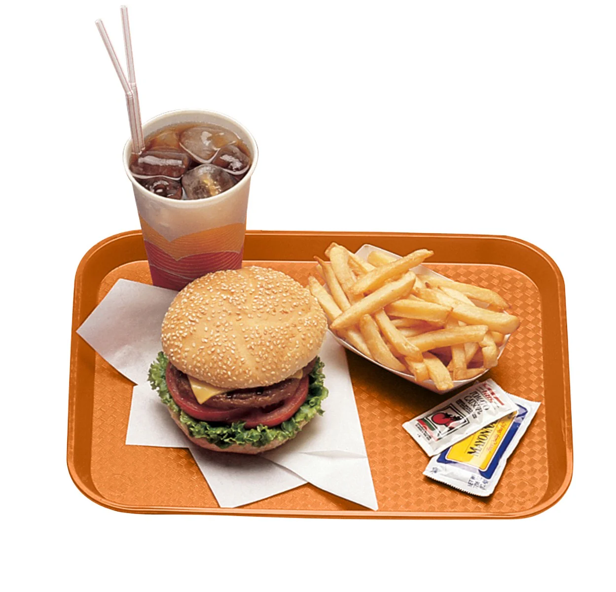 Cambro 1216FF166 Fast Food Tray 12"x 16-1/8" - Orange