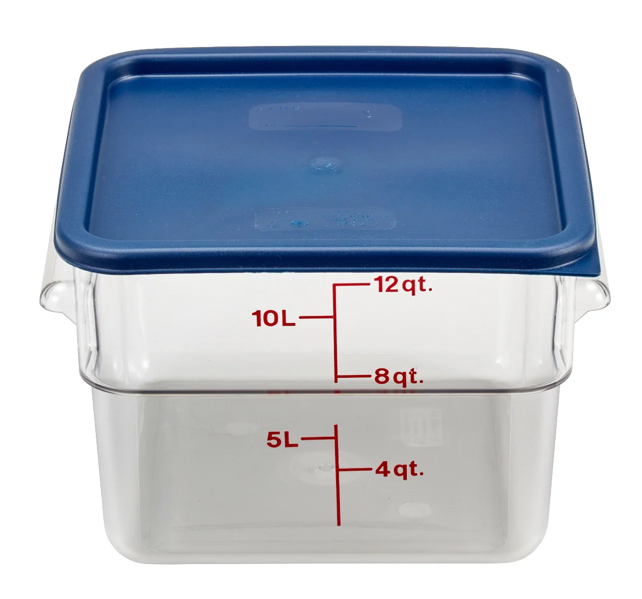 Cambro 12SFSCW135 CamSquare Food Container w/ Graduations 12 qt. Clear - Image 3