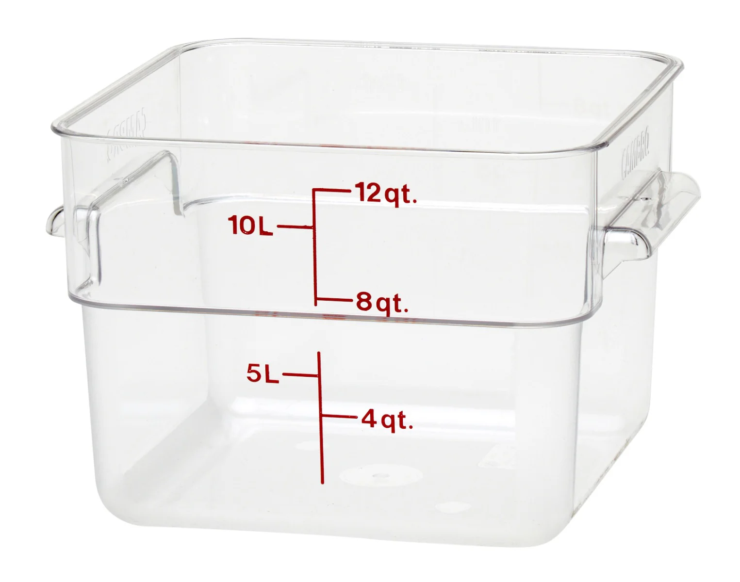 Cambro 12SFSCW135 CamSquare Food Container w/ Graduations 12 qt. Clear - Image 7