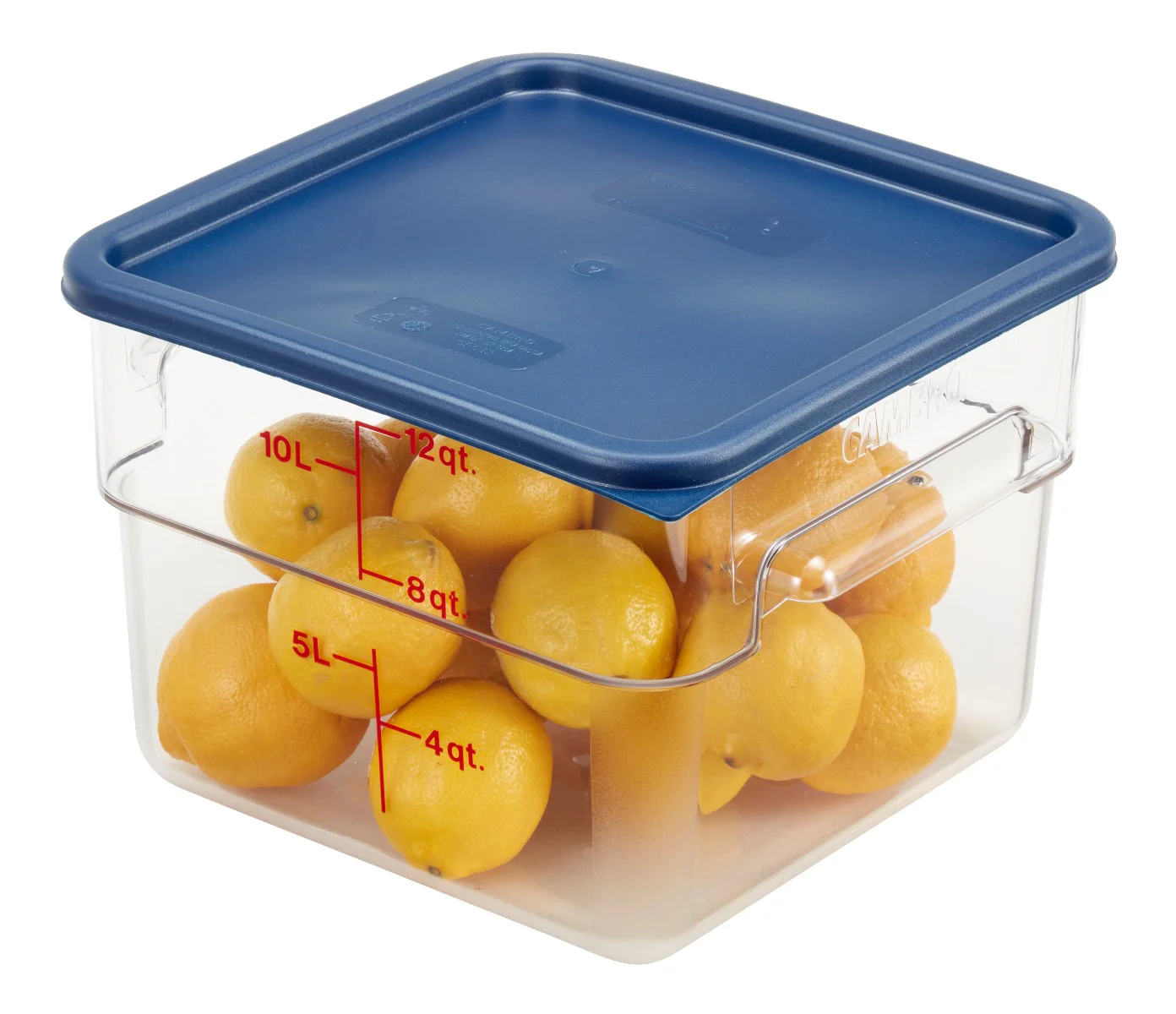 Cambro 12SFSCW135 CamSquare Food Container w/ Graduations 12 qt. Clear - Image 8