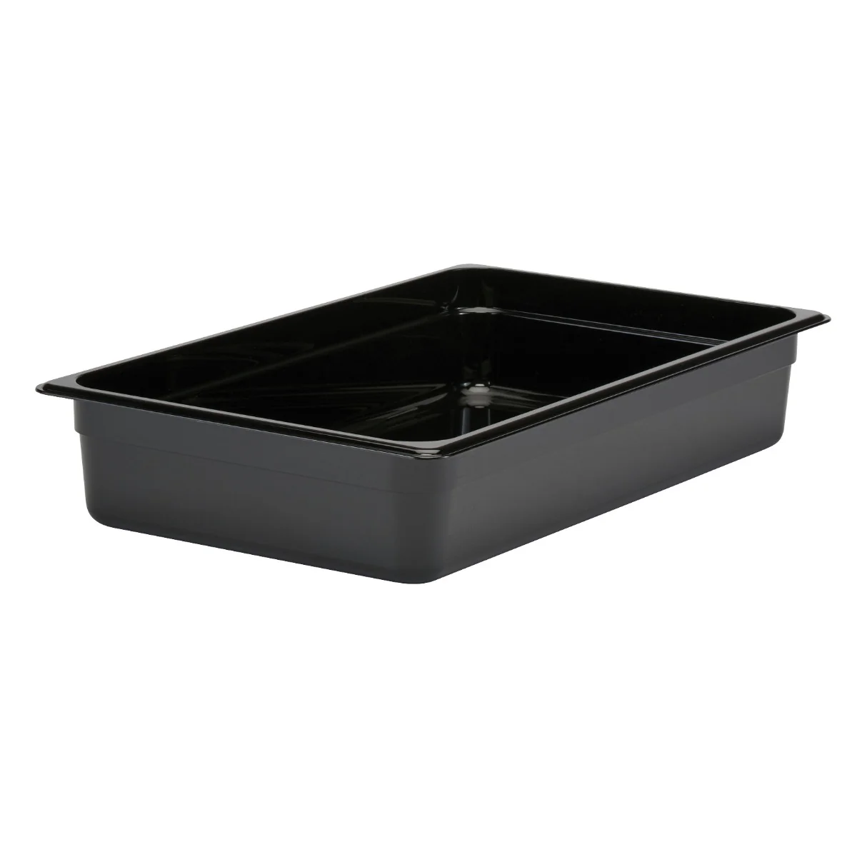 Cambro 14CW110 Camwear Polycarbonate Food Pan - (1/1) Full Size, 4" Deep - Black
