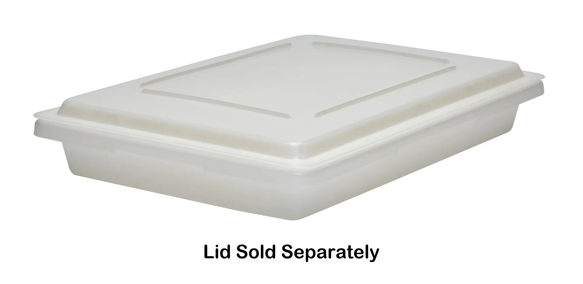 Cambro 18263P148 Polyethylene Food Storage Box 18" x 26" x 3-1/2" - 5 gal. - White - Image 3