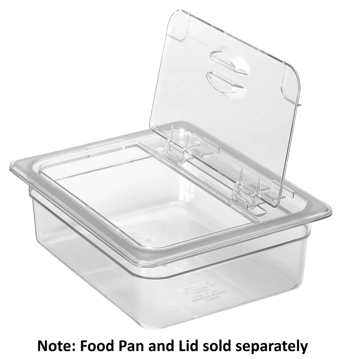 Cambro 20CWL135 Camwear FlipLid Polycarbonate Food Pan Cover - 1/2 Size - Clear - Image 3