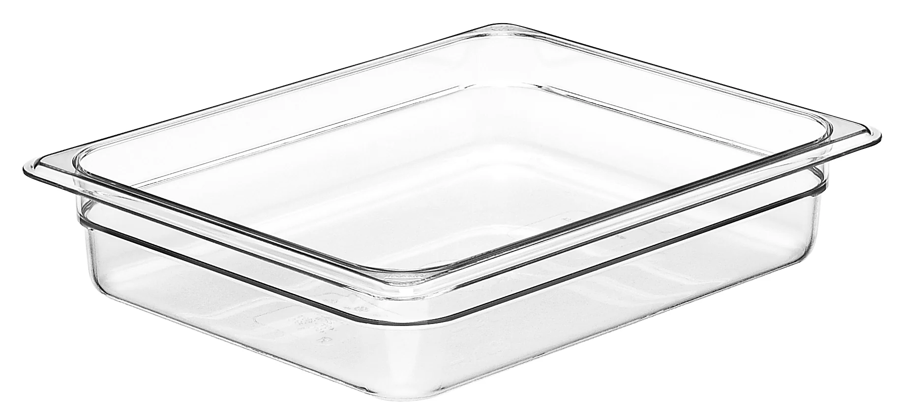 Cambro 22CW135 Camwear Polycarbonate Food Pan 2-1/2" Deep - 1/2 Size - Clear