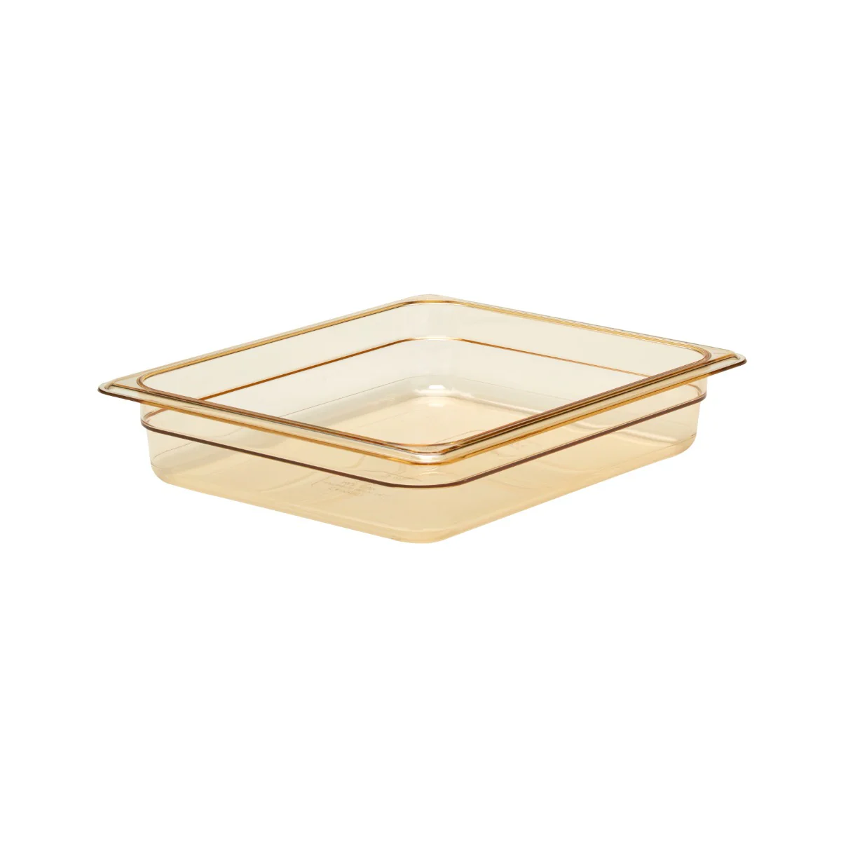 Cambro 22HP150 H-Pan Plastic High Heat Food Pan - 1/2 Size, 2-1/2" Deep - Amber
