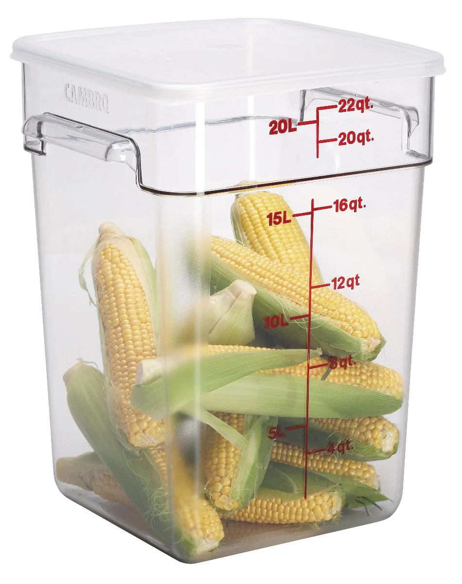 Cambro 22SFSCW135 CamSquare Food Container w/ Graduations 22 qt Clear - Image 3