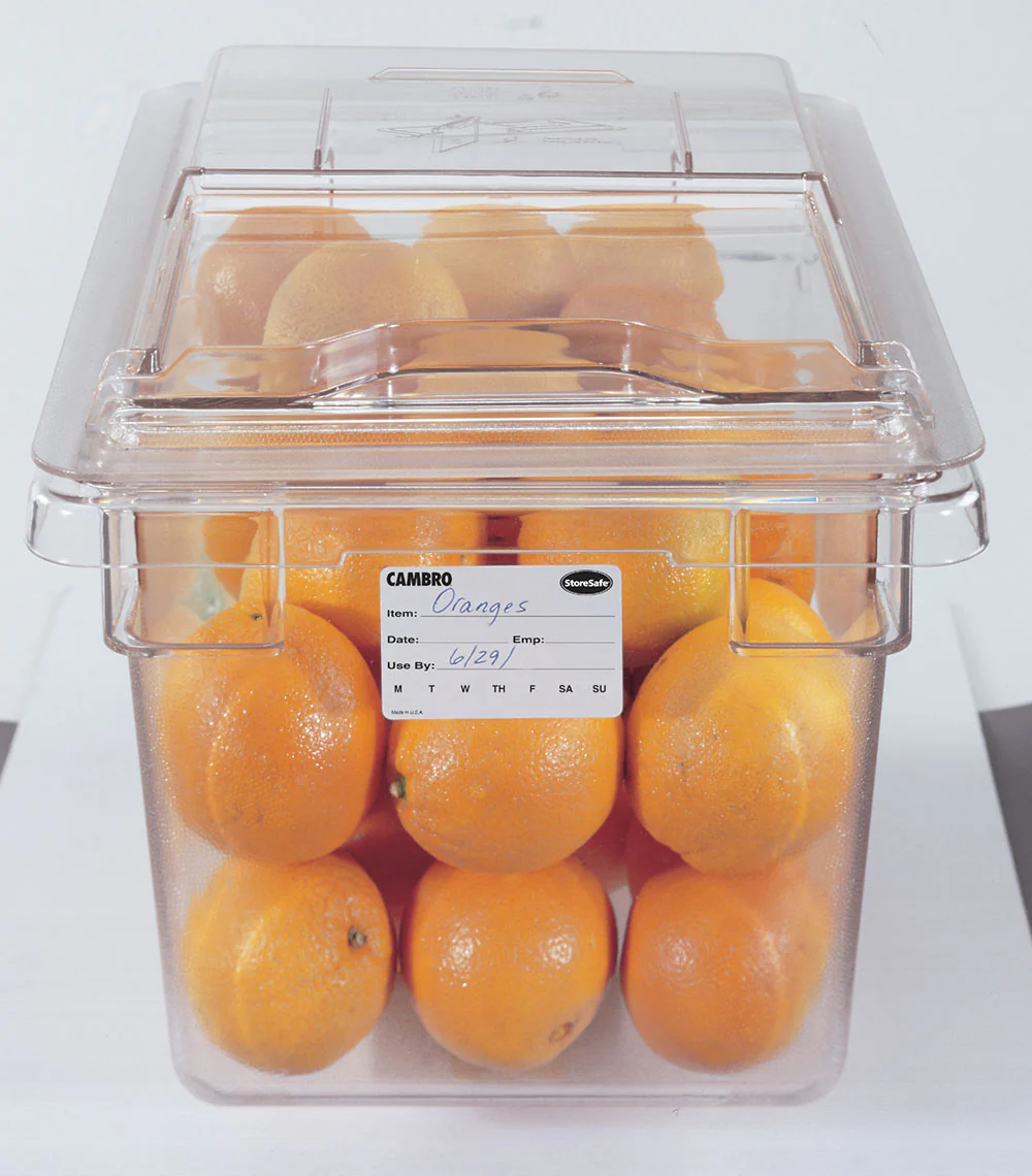 Cambro 23SLB250 StoreSafe Dissolvable Food Rotation Label 2" x 3" - White - 250/Roll - 24 Rolls/Case - Image 11