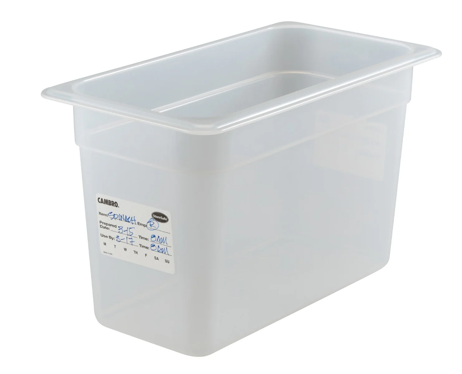 Cambro 23SLB250 StoreSafe Dissolvable Food Rotation Label 2" x 3" - White - 250/Roll - 24 Rolls/Case - Image 16