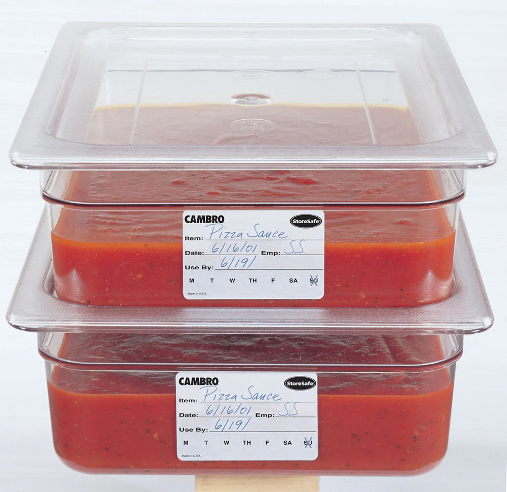 Cambro 23SLB250 StoreSafe Dissolvable Food Rotation Label 2" x 3" - White - 250/Roll - 24 Rolls/Case - Image 9