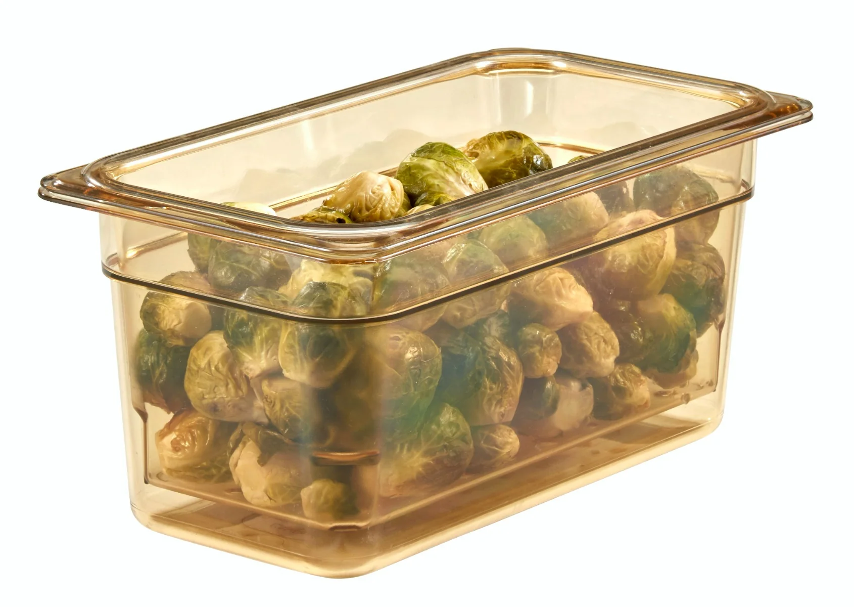 Cambro 24HP150 High Heat Food Pan 1/2 Size 4" Deep Amber - Image 2