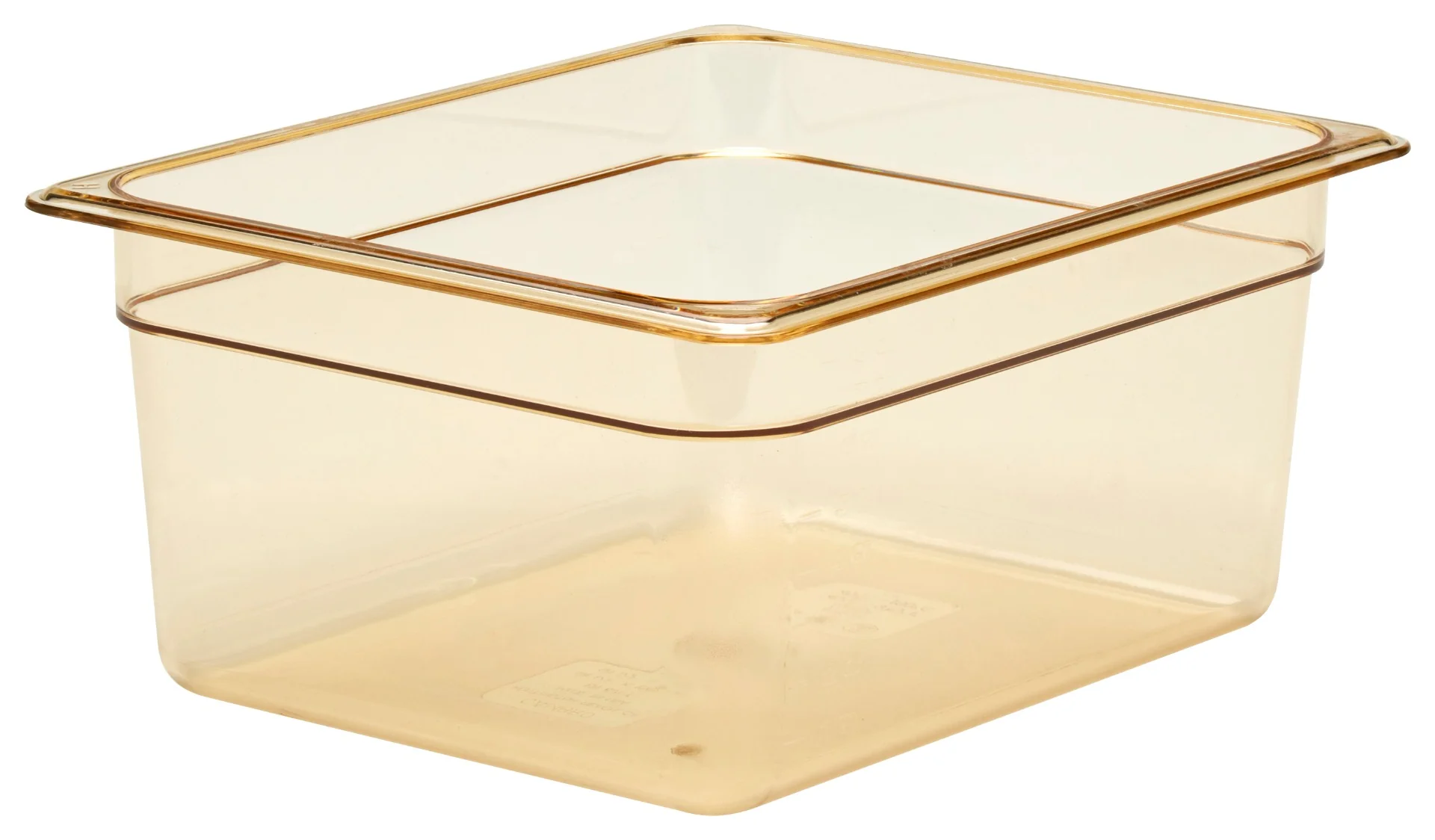 Cambro 26HP150 H-Pan High Heat Plastic Food Pan 6" Deep - 1/2 Size - Amber - Image 2