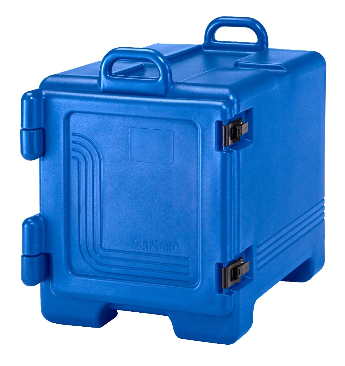 Cambro UPC300186 Ultra Pan Carrier Front Loading Insulated Food Pan Carrier 17" 36 qt. - Navy Blue - (4) Full Size 2-1/2" Deep Pan Capacity