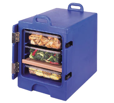 Cambro UPC300186 Ultra Pan Carrier Front Loading Insulated Food Pan Carrier 17" 36 qt. - Navy Blue - (4) Full Size 2-1/2" Deep Pan Capacity - Image 2