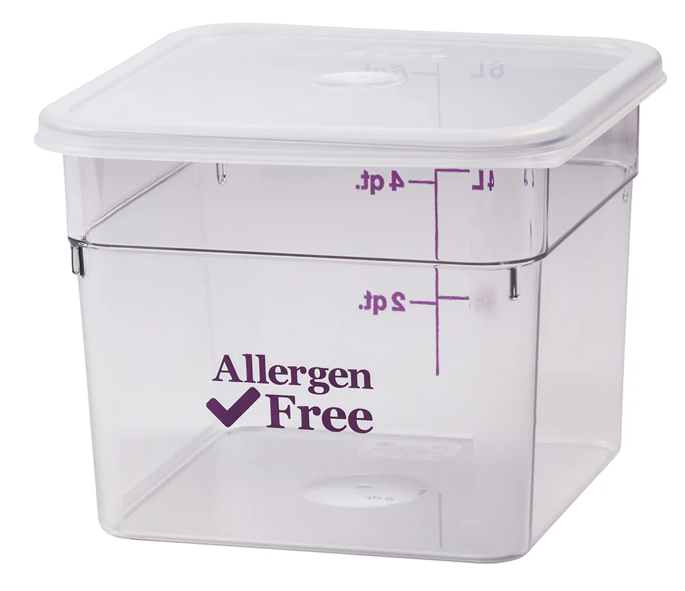 Cambro 4SFSCW135 CamSquares Food Container w/ Graduations 4 qt - Clear - Image 4