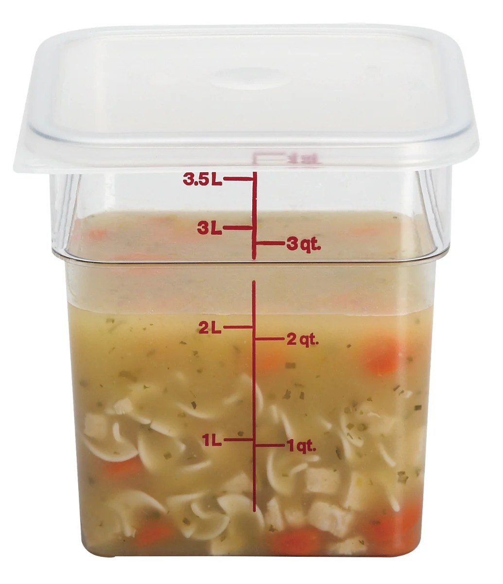 Cambro 4SFSCW135 CamSquares Food Container w/ Graduations 4 qt - Clear - Image 5