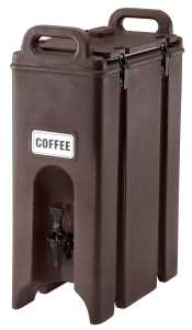 Cambro 500LCD131 Camtainer Plastic Insulated Beverage Dispenser 5 Gal. - Dark Brown - Image 3