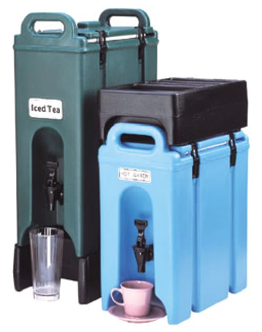 Cambro 500LCD131 Camtainer Plastic Insulated Beverage Dispenser 5 Gal. - Dark Brown - Image 4