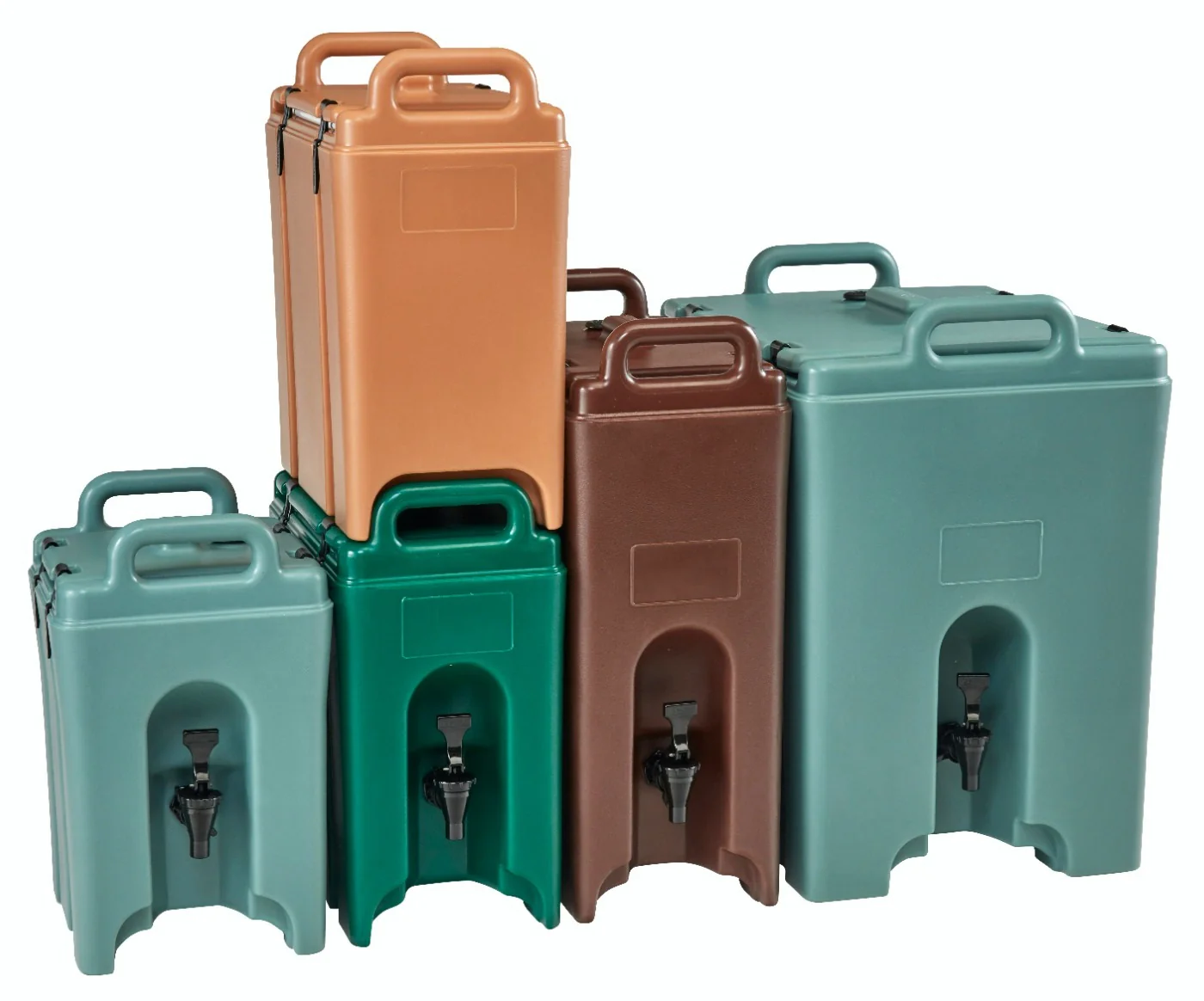 Cambro 500LCD131 Camtainer Plastic Insulated Beverage Dispenser 5 Gal. - Dark Brown - Image 5