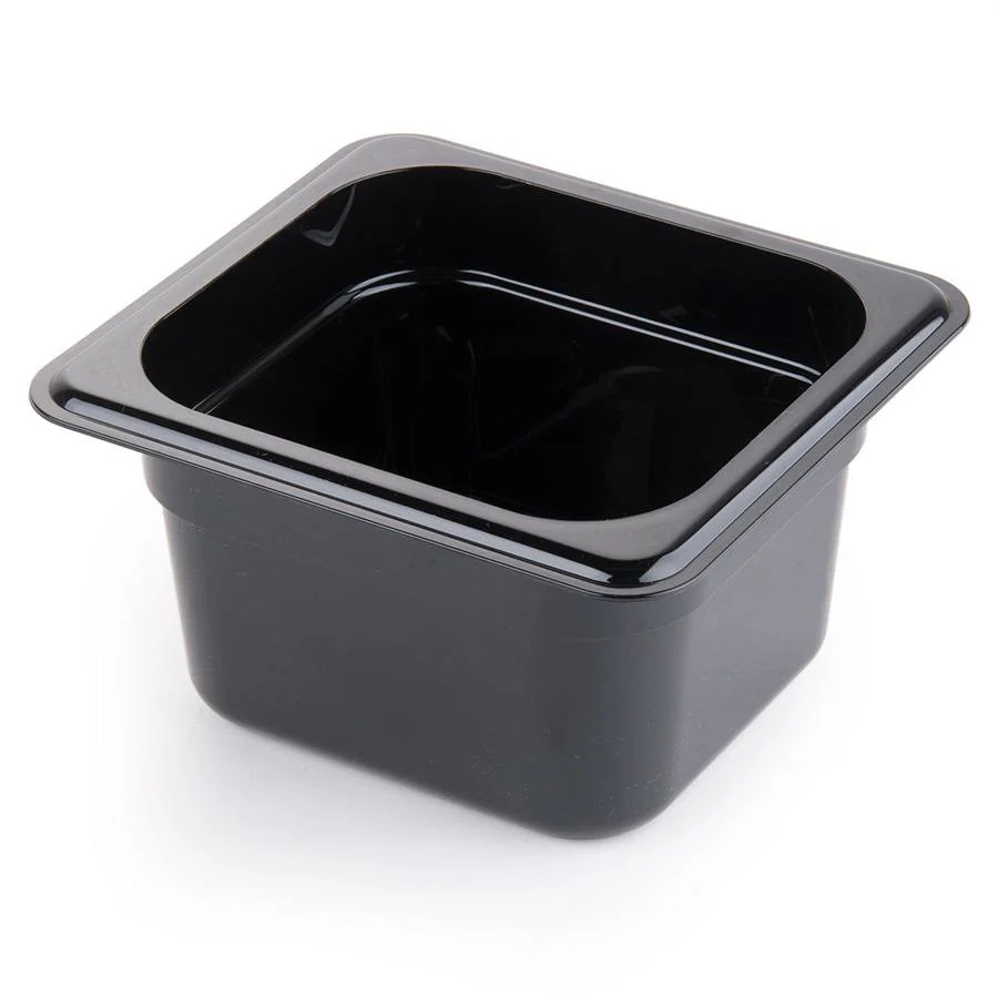 Cambro 64CW110 Camwear Food Pan 4" Deep - 1/6 Size - Black - Image 2