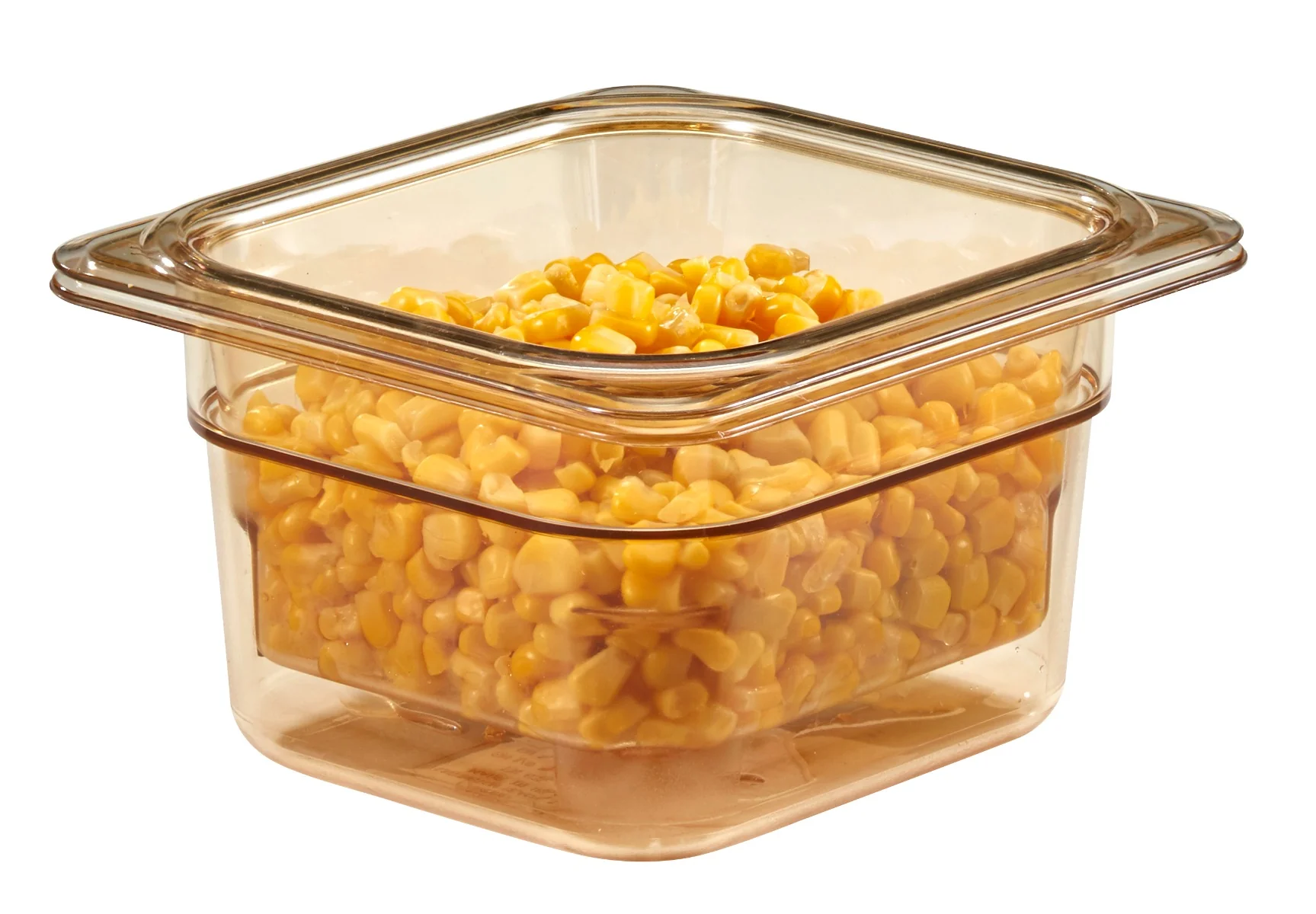 Cambro 64HP150 H-Pan High Heat Plastic Food Pan 4" Deep - 1/6 Size - Amber - Image 5