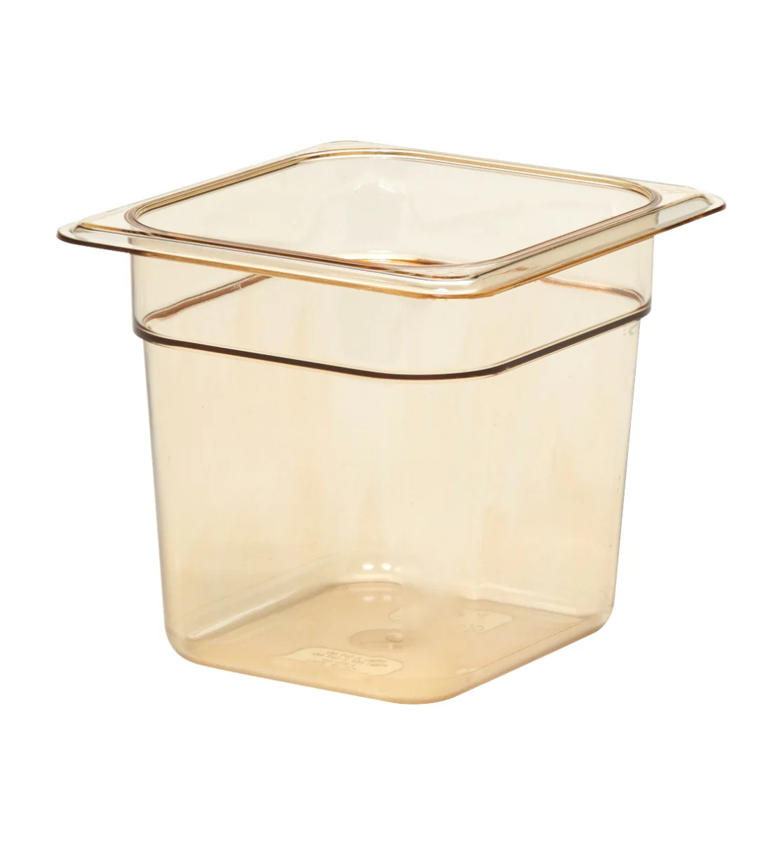 Cambro 66HP150 H-Pan High Heat Plastic Food Pan 6" Deep - 1/6 Size - Amber