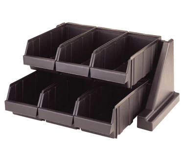 Cambro 6RS6480 Versa Condiment Organizer Rack with 6 Bins - Speckled Gray - Image 2
