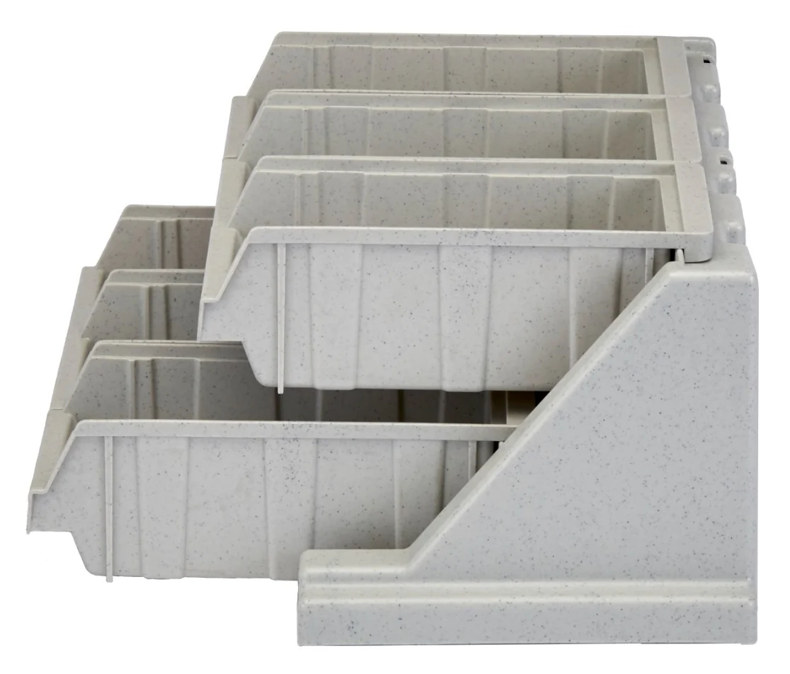 Cambro 6RS6480 Versa Condiment Organizer Rack with 6 Bins - Speckled Gray - Image 7